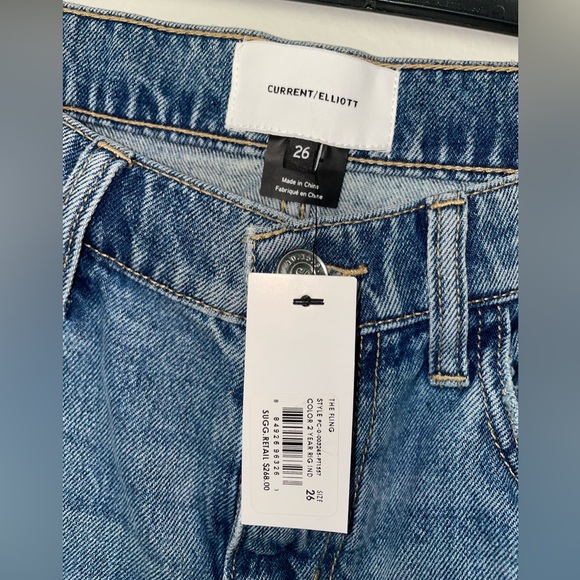 Current/Elliott The Fling Cuffed Cropped Boyfriend Capri Jeans NWT - Picture 7 of 15